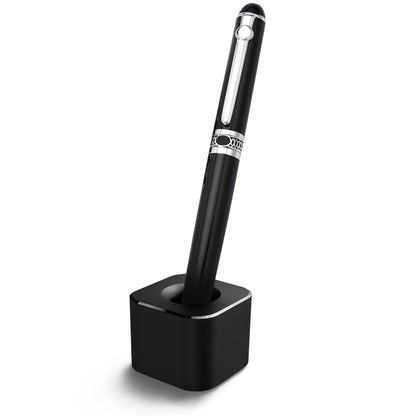 Creative Mini Aluminum Pen Holder – Non-Slip Square Pencil Storage Rack for Office Supplies