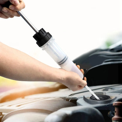 Car Oil & Brake Fluid Extractor – Manual Syringe Pump for Oil Change, Vacuum Suction, Fuel Transfer Hand Pump