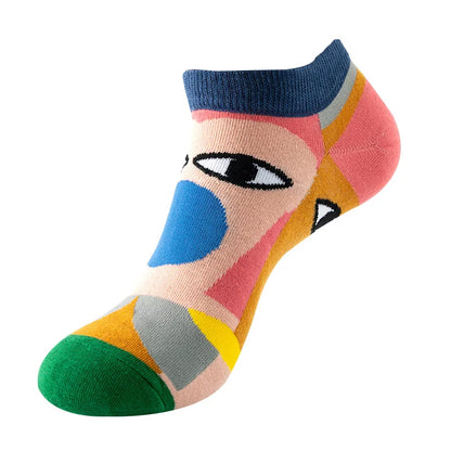 Combed Cotton Ankle Socks for Men & Women - Funny Beer, Fruit & Food Novelty Low Cut Socks (EU 38-43)