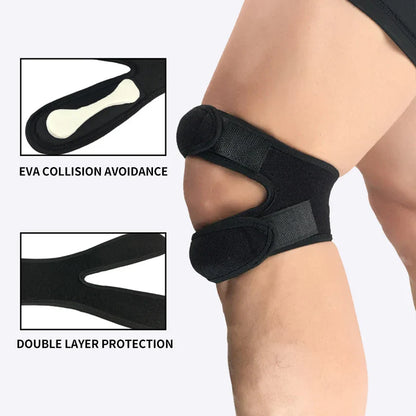 Pressurized Knee Wrap Sleeve — Elastic Support Braces with Pad for Basketball, Tennis & Cycling