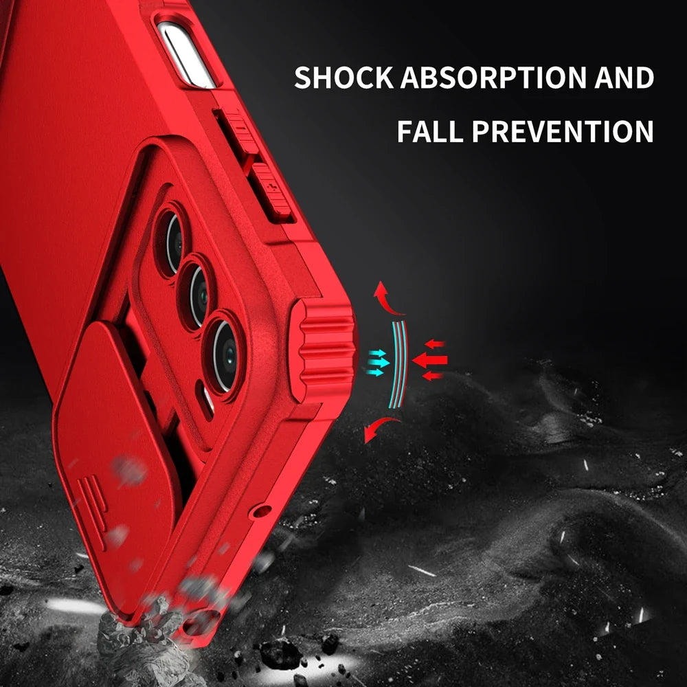 Slide Camera Protection Hard Case – Durable Plastic Phone Cover for iPhone 7 to 16 Series