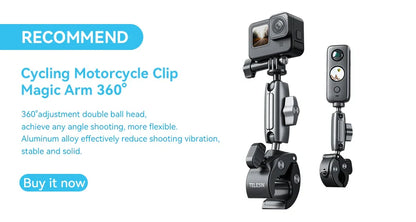 TELESIN 360° Rotating Magnetic Backpack Clip – Mount for GoPro Hero 5-11, Insta360 & DJI Action Camera Accessories