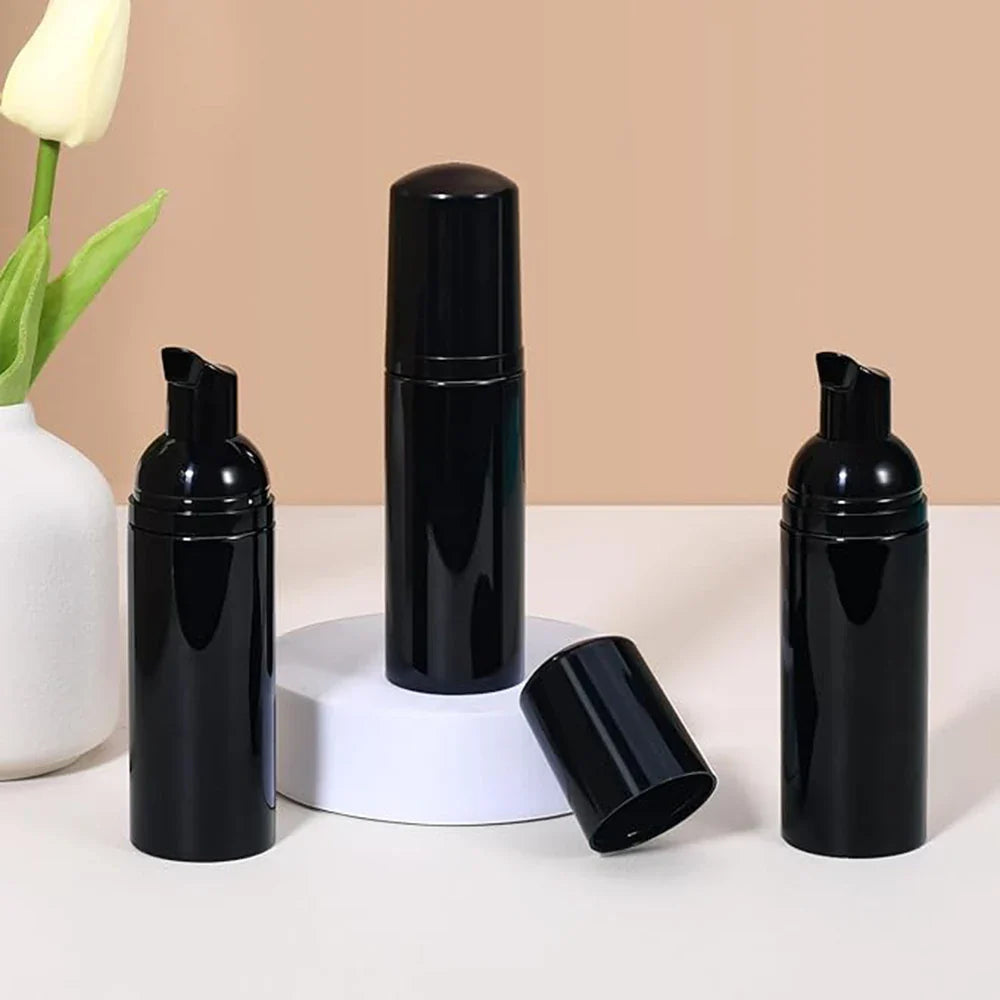 12 Pcs 2oz Empty Foam Pump Bottles - Mini Travel Soap Dispensers for Hand Soap, Lash Cleanser & Shampoo