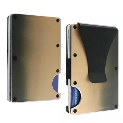 RFID Blocking Metal Wallet – Slim Aluminum Credit Card Holder & Money Clip for Business and ID, 2024 All Colors