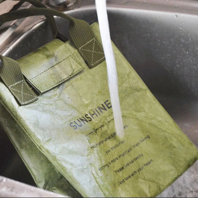Waterproof Insulated Paper Lunch Bag - Thickened Aluminum Foil Handbag for Office Workers and  Students