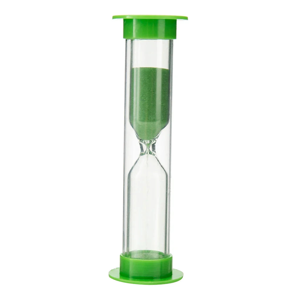 Colorful 6-Piece Plastic Sand Timers Set: Small Hourglasses for Various Time Intervals