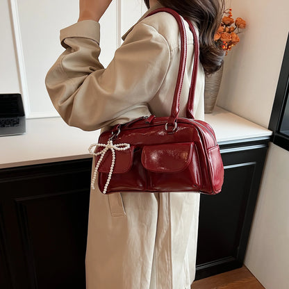 Fashionable Underarm Bow Pillow Bag for Women – 2024 Korean Edition Simple Trendy Shoulder Bag