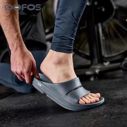 OOFOS New Sandals – Lightweight Recovery Slippers for Men & Women, Soft Bottom Indoor Slides & Beach Shoes