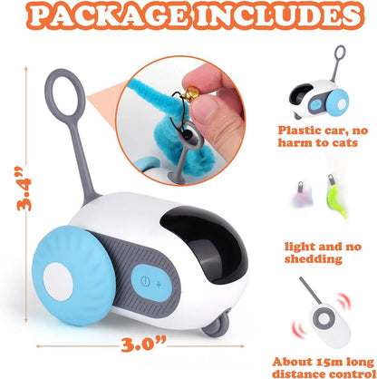 Smart Cat Toy Car – 2-Mode Automatic Remote-Controlled Interactive Toy for Cats & Dogs
