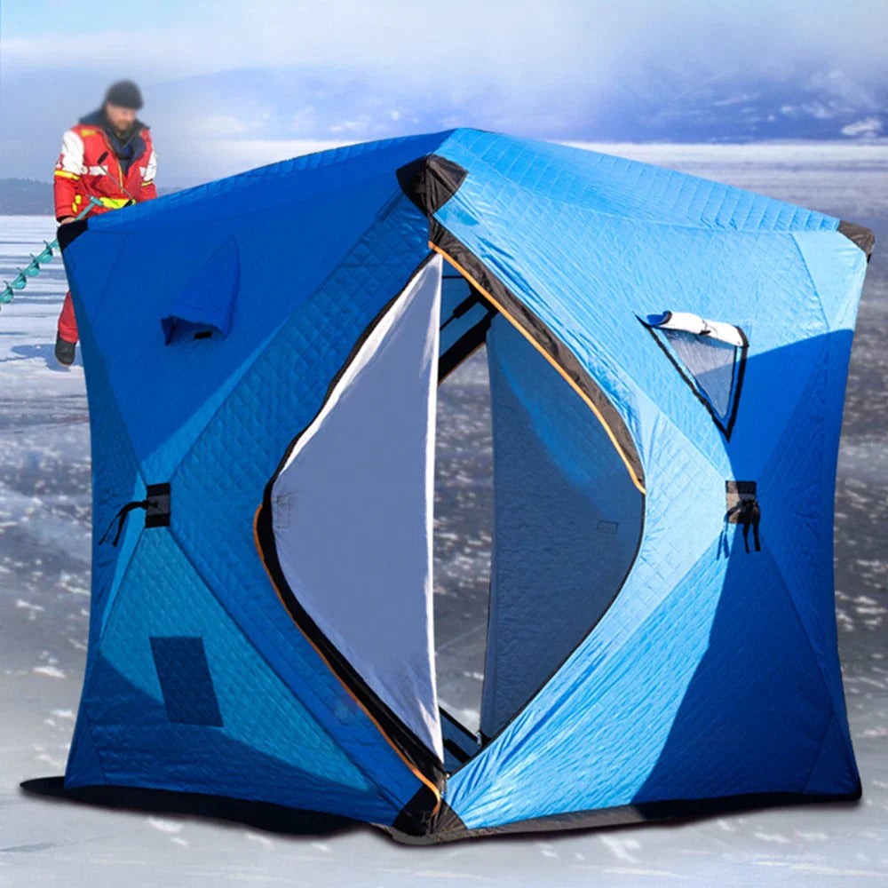 Easy Set-Up Winter Ice Fishing Tent – Portable Waterproof & Windproof Shelter for Ice Fishing