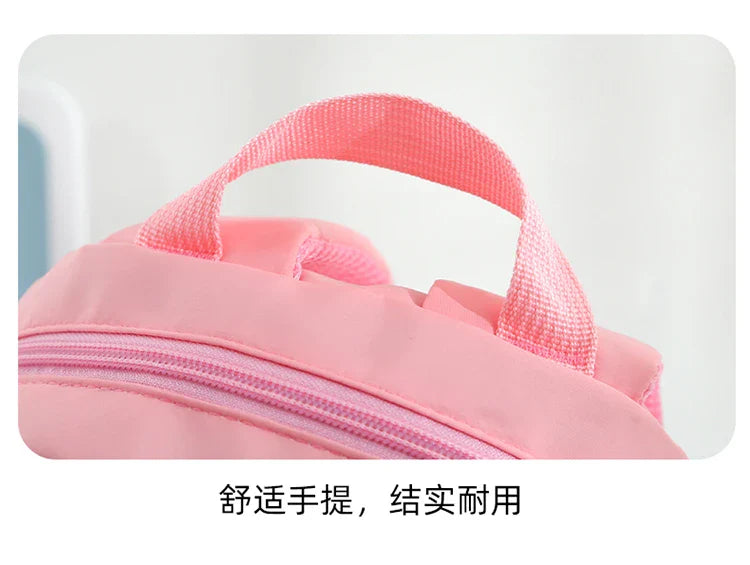 Plush 3D Rabbit Backpack for Kids – Cute Bow Tie Cartoon School Bag for Boys & Girls