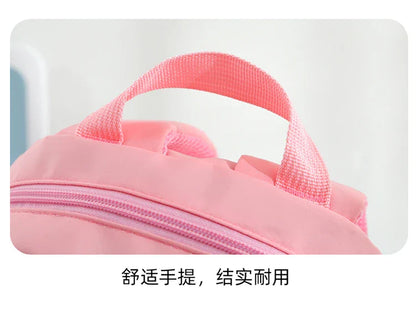 Plush 3D Rabbit Backpack for Kids – Cute Bow Tie Cartoon School Bag for Boys & Girls