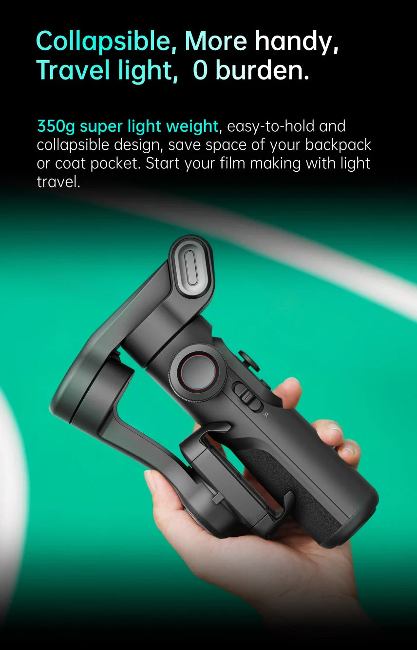 AOCHUAN 3-Axis Handheld Gimbal Stabilizer – SmartXE for iPhone & Android with AI Face Tracking for TikTok & Vlog