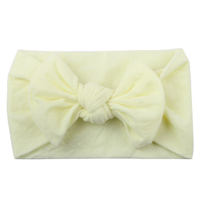 Baby Girls Rabbit Ear Bow Headband – Soft Knot Hairband for Newborns, Infants & Toddlers Photo Props