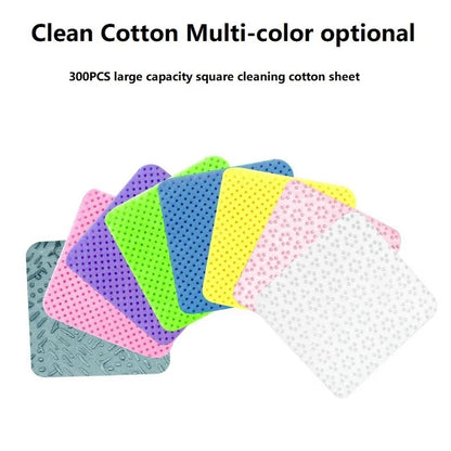 300PCS Lint-Free Nail Wipes – Cotton Pads for Manicure, Nail Cleaning & Salon Use