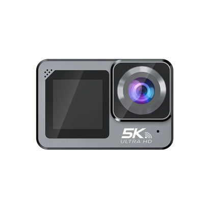 F6W Action Camera — 5K/4K60FPS, 48MP, 2.2" Touch LCD, EIS, Dual Screen, Wi-Fi, 170° Waterproof 30M, 8X Zoom Sports Camera with Wireless Mic