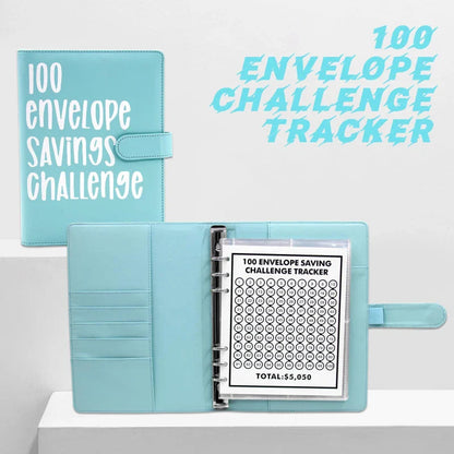 100 Envelope Challenge Binder – Savings Challenge Loose-Leaf Budget Binder with Cash Envelopes, Money Organizer System