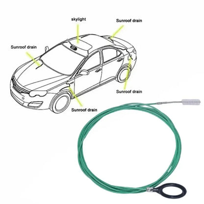 3m Flexible Car Drain Cleaning Brush | Sunroof & Skylight Drain Pipe Scrub Tool