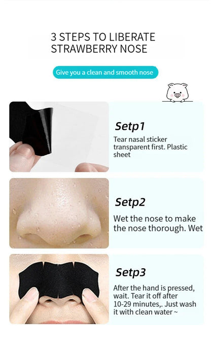 5PCS Blackhead Removal Nasal Strips – Acne & Pore Shrinking, Deep Cleaning Magic Adsorption for Smooth Skin