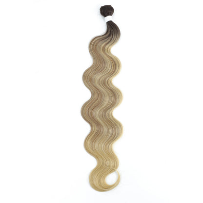 Colorful Body Wave Hair Bundles 613 Piano Blonde – Ombre Synthetic Hair Extensions, Thick Ponytail & Loose Deep Weaving