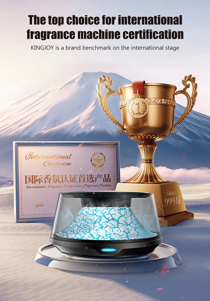 Solar Car Electric Aromatherapy Diffuser – AI Adjustable, Simulated Glacier Color, Alcohol-Free for Car, Home, Bedroom Gift