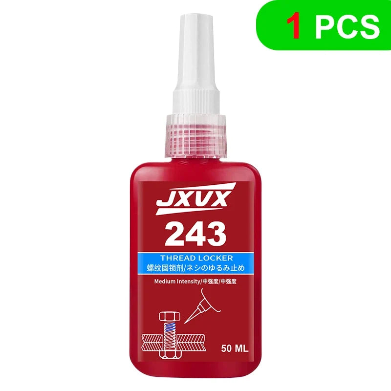 Threadlocker 243/271 Adhesive Sealant - Blue Medium-to-High Strength, Oil & Heat Resistant