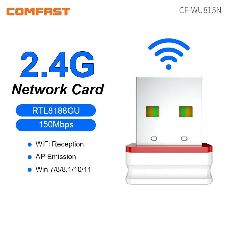 Comfast WiFi 6 USB Adapter – Mini Wireless Dongle Network Card for PC & Laptop 600Mbps