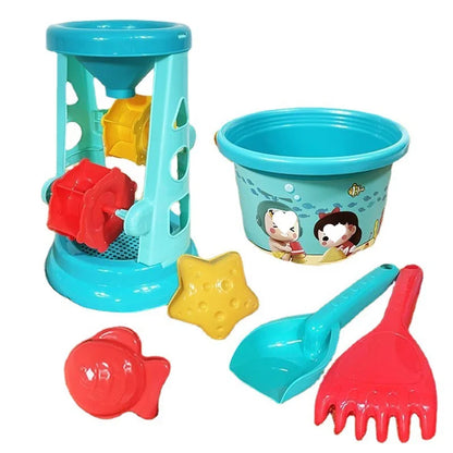 23PCS Kids Summer Beach Set - Digging Sand Toys with Plastic Bucket, Watering Bottle, Shovels - Children's Beach Water Game Tools