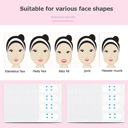 V-Lift Face Tape 10-30 Sheets - Invisible Breathable Makeup Adhesive for Facial Lifting & Chin Contouring