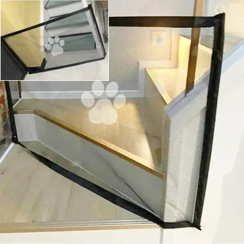 Portable Folding Pet Barrier Fence – Breathable Mesh Safety Fence for Cats & Dogs