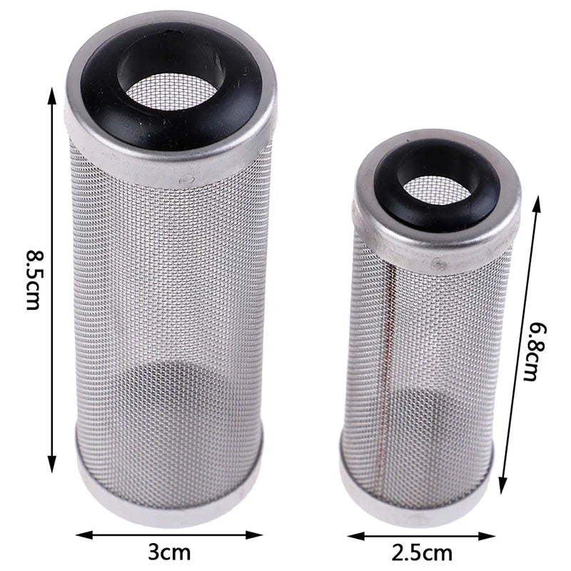 12/16mm Aquarium Inflow Inlet Filter – Stainless Steel Mesh Net Guard, Fish Tank Intake Strainer & Prefilter Cover