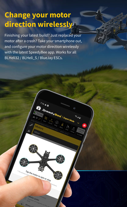 SpeedyBee F7 V3 50A Stack — F722 Flight Controller + BL32 50A 4-in-1 ESC with Blackbox for FPV Drone