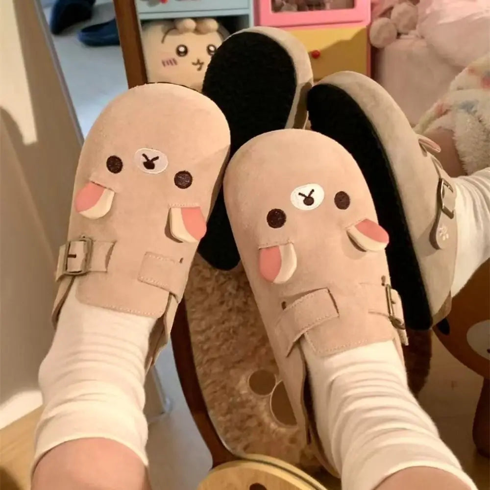 Rilakkuma Women's Platform Slippers - Thick Sole Cute Cartoon Anime Shoes