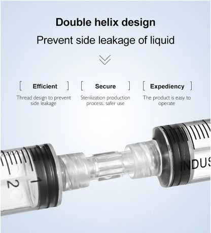 Luer Thread Connector - Transparent PP Syringe Double-Way Connector for Easy, Durable Use in Sterile Environments