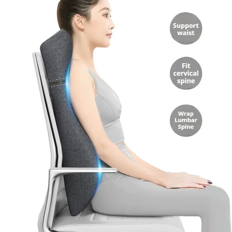 High Waist Protective Office Cushion — Reclining Chair Backrest Pillow for Long Seated Comfort & Nap Support