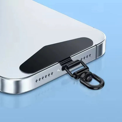 Upgraded 360° Rotatable Stainless Steel Phone Tether Tab – Metal Patch Gasket & Cellphone Lanyard Safety Connector