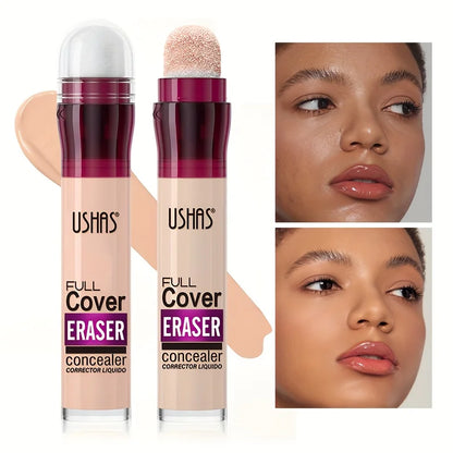 New Sponge Head Concealer – Long-Lasting Liquid Foundation for Dark Circles, Freckles, Acne, Pigmentation & Blemishes, Moisturizing Formula
