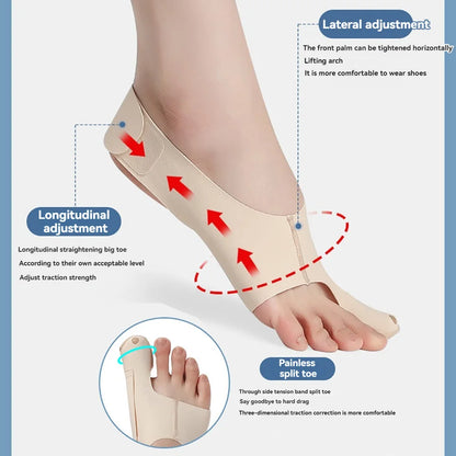 Big Toe Bunion Corrector - Adjustable Breathable Toe Straightener with Non-Slip Fit