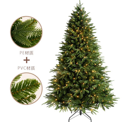 High-End PE Mixed Artificial Christmas Tree — 1.2m & 1.8m Decorative Holiday Tree for Gifts & Home Decor