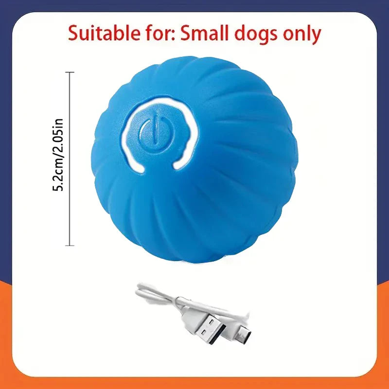 Smart Interactive Dog Toy Ball – USB Rechargeable Automatic Rolling & Bouncing Chew Toy for Puppies to Large Dogs