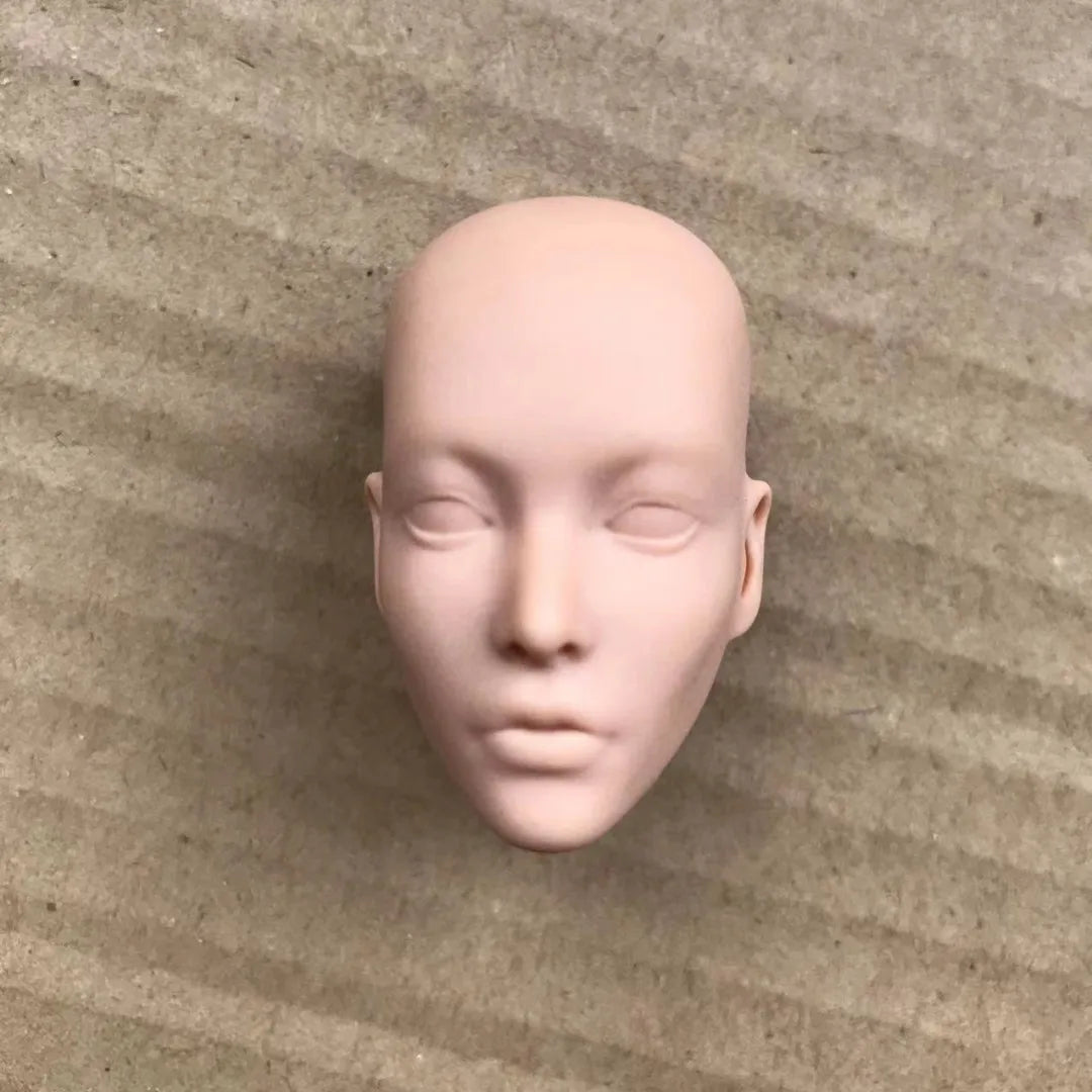 Poppy Blank Face Doll Heads — 1/6 DIY Crafting Parts in Super White, Coffee, Pink & Beige Skin for Doll Making