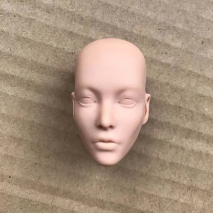 Poppy Blank Face Doll Heads — 1/6 DIY Crafting Parts in Super White, Coffee, Pink & Beige Skin for Doll Making
