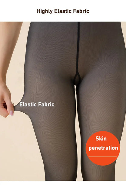 Women’s Thicken Thermal Fleece Leggings – High Waist Winter Tights, Slim Elastic Pantyhose