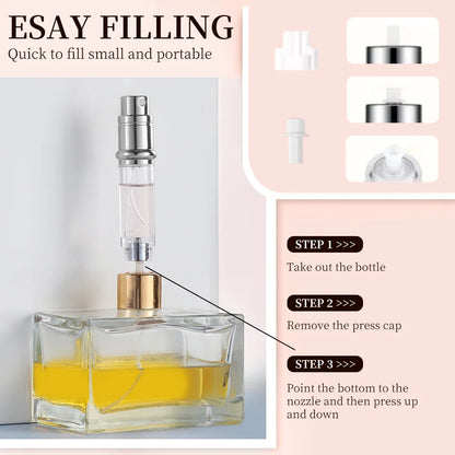 Louischanzl Premium PU Leather Perfume Sprayer – 5ml Travel Atomizer Bottle for Tight-Sealing Fragrance