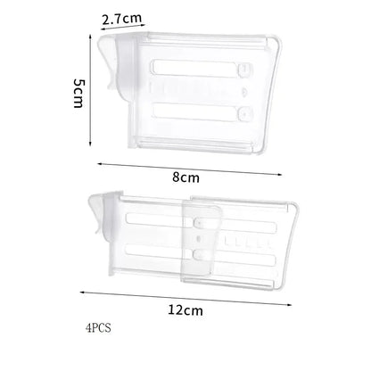 4PCS Adjustable Refrigerator Door Dividers – Expandable Side Shelf Partition for Kitchen Bottle & Food Organization