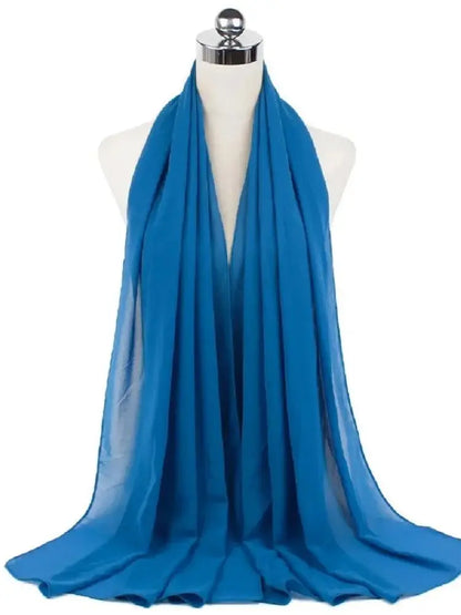 Women’s Solid Chiffon Instant Hijab – Ready-to-Wear Islamic Scarf, Muslim Shawl & Arab Head Wrap