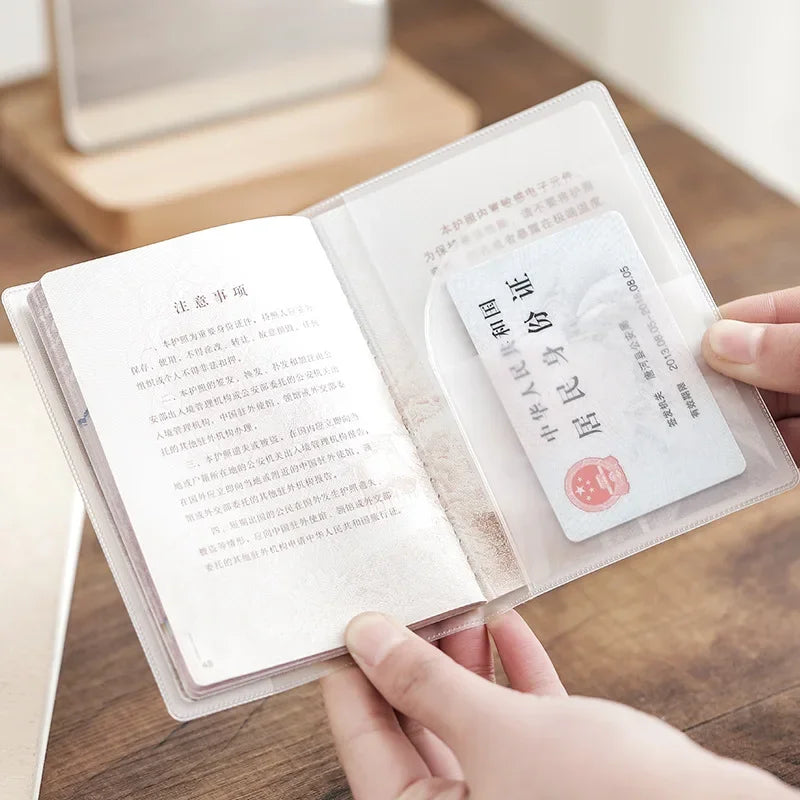 Passport Protective Cover - Transparent Frosted Waterproof PVC Document Case, 1–3 Pack