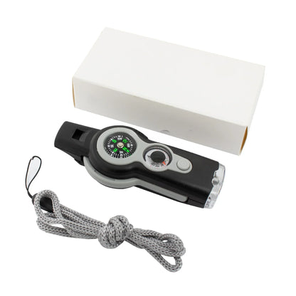 7-in-1 Outdoor Survival Whistle – Emergency Camping & Hiking Rescue Tool
