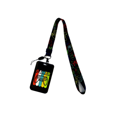 Gamer Card Holder Neck Strap Lanyard – Key, ID & Phone Badge Holder with Cool Hanging Rope
