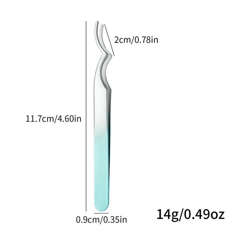 Professional False Eyelash Applicator Tweezers – Precision Lash Extension Clip & Curler Makeup Tool